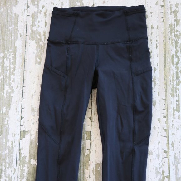 Lululemon Fast And Free 7/8 Tight Black Leggings 2 - Picture 2 of 7